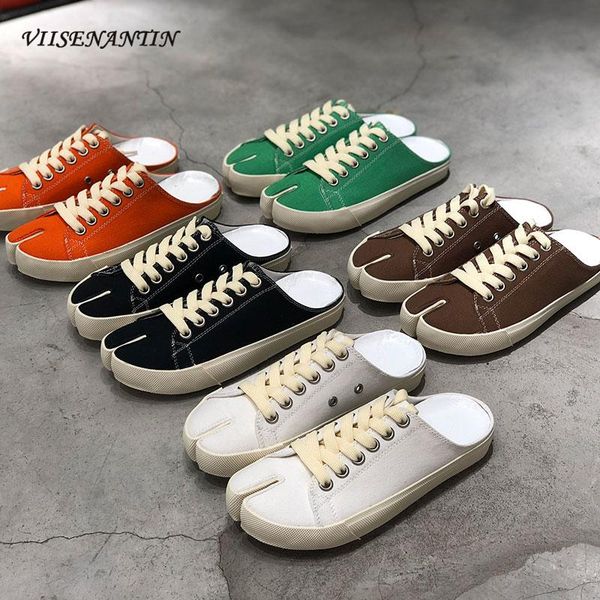 orange green vogue lady slides split toe semi-slipper shoe canvas lace up slip on pedal comfortable summer slippers, Black
orange green vogue lady slides split toe semi-slipper shoe canvas lace up slip on pedal comfortable summer slippers, Black