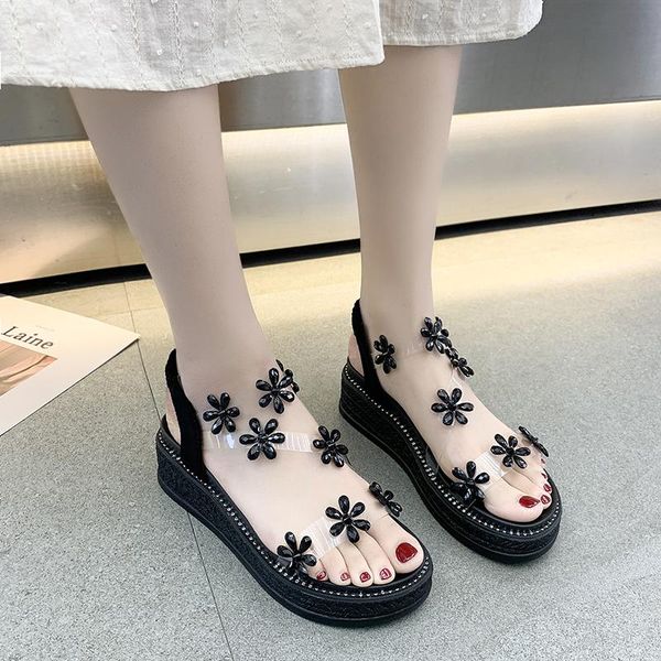 summer sandal women diamond jelly shoes female platform sandals fashion transparent wedges beach sandalias mujer, Black
summer sandal women diamond jelly shoes female platform sandals fashion transparent wedges beach sandalias mujer, Black