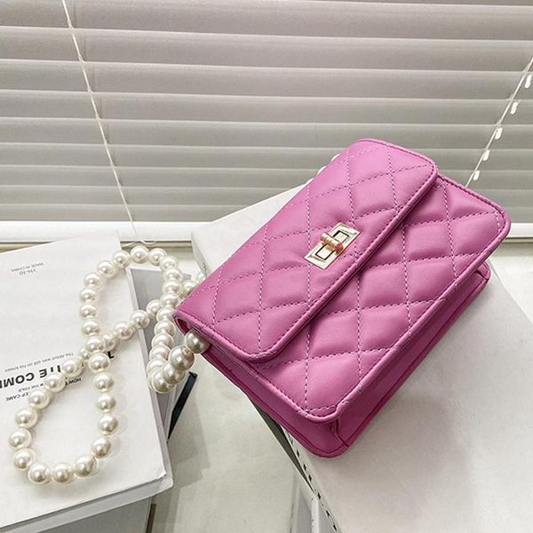 lattice square crossbody bag 2021 summer high-quality pu leather women's designer handbag pearl strap shoulder messenger evening bags 
lattice square crossbody bag 2021 summer high-quality pu leather women's designer handbag pearl strap shoulder messenger evening bags