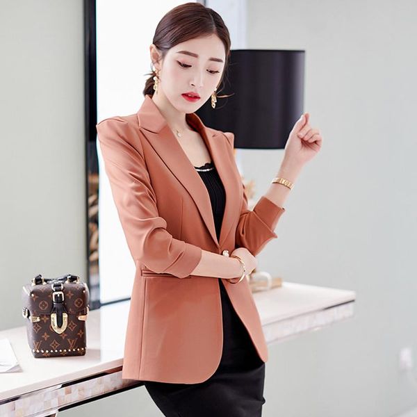 women's suits & blazers temperament professional business suit coat single button notched office lady women long sleeve, White;black
women's suits & blazers temperament professional business suit coat single button notched office lady women long sleeve, White;black