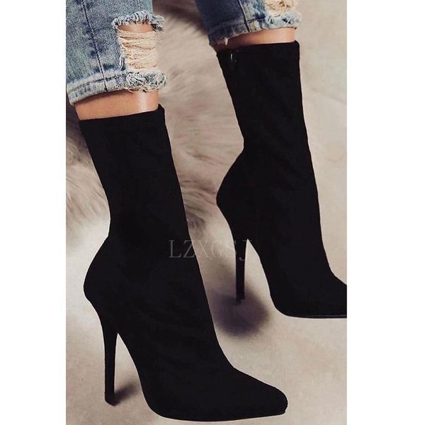 boots autumn winter women mid calf high heels pointed toe ladies shoes stiletto female night club 35am, Black
boots autumn winter women mid calf high heels pointed toe ladies shoes stiletto female night club 35am, Black