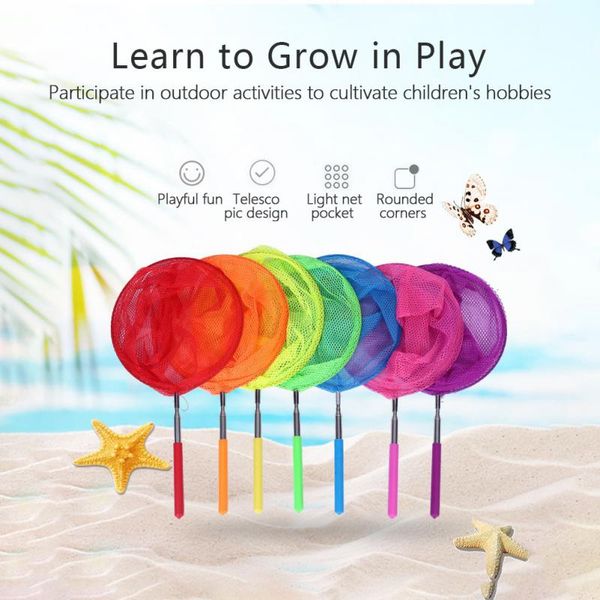 3Pieces/LotRetractable Stainless Steel Fishing Toy Fishing Net Insect Butterfly Net Small And Portable Seven Candy Colors Are Available
3Pieces/LotRetractable Stainless Steel Fishing Toy Fishing Net Insect Butterfly Net Small And Portable Seven Candy Colors Are Available