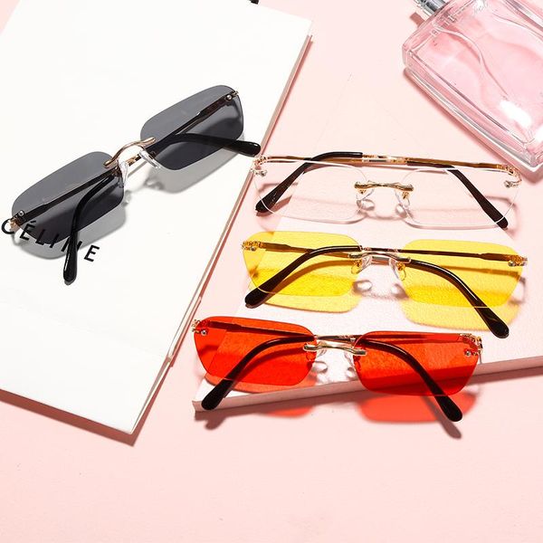 sunglasses rimless rectangle women uv400 driving sun glasses men clear color summer square small size gafas de sol para fishing, White;black
sunglasses rimless rectangle women uv400 driving sun glasses men clear color summer square small size gafas de sol para fishing, White;black