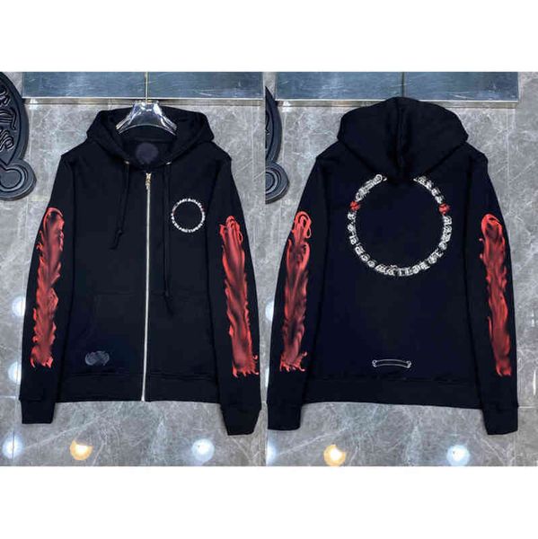 luxury designer classic fashion hoodies mens zipper ch horseshoe sanskrit cross print pullover hooded sweatshirts sweater woman loose jackts, Black
luxury designer classic fashion hoodies mens zipper ch horseshoe sanskrit cross print pullover hooded sweatshirts sweater woman loose jackts, Black