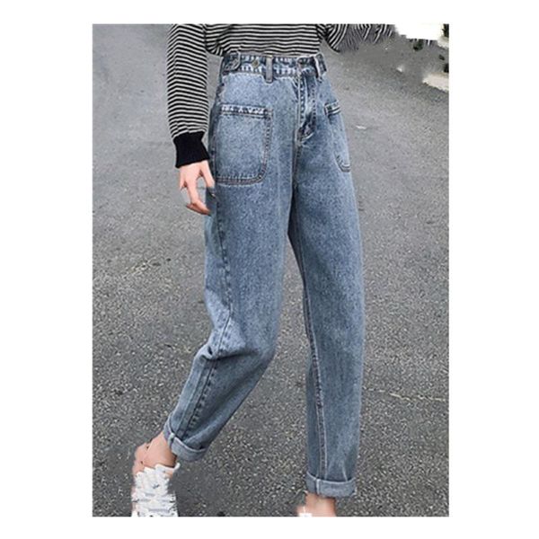 jeans women high-waisted slimmer radish pants loose wide-leg straight-leg women's, Blue
jeans women high-waisted slimmer radish pants loose wide-leg straight-leg women's, Blue