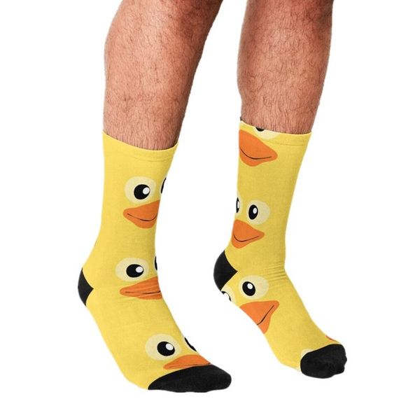 men's socks funny rubber duck face printed men harajuku happy hip hop novelty cute boys crew casual crazy for, Black
men's socks funny rubber duck face printed men harajuku happy hip hop novelty cute boys crew casual crazy for, Black