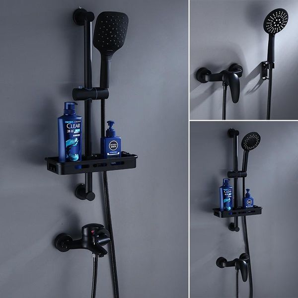 black shower faucet mixer set with bathroom commodity rack brass bathtub bath sink faucets tap sets 
black shower faucet mixer set with bathroom commodity rack brass bathtub bath sink faucets tap sets