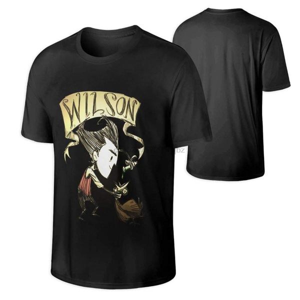 men's t-shirts davis don't starve mens anime t shirts(4), White;black