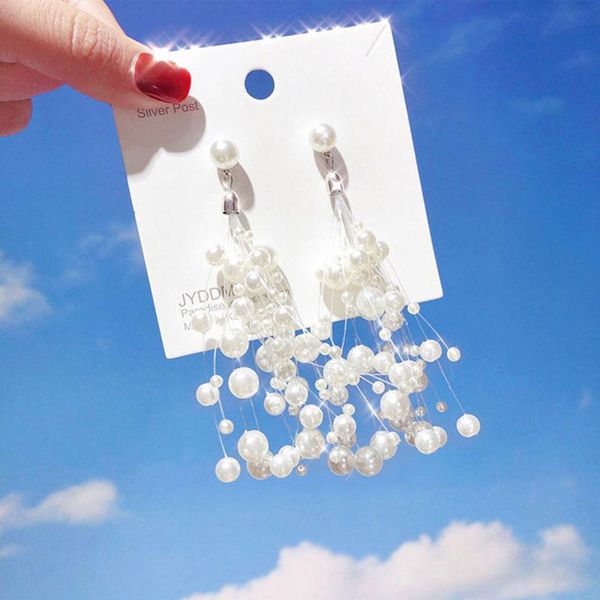 hoop & huggie linmouge personality tassel earrings for women temperament fashion pearl simple style luxury elegant wedding girl jewelry ef17, Golden;silver
hoop & huggie linmouge personality tassel earrings for women temperament fashion pearl simple style luxury elegant wedding girl jewelry ef17, Golden;silver