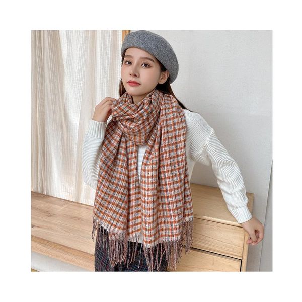 style bib female retro british small plaid autumn and winter warmth imitation cashmere thick long shawl fashion scarf c29 scarves, Blue;gray
style bib female retro british small plaid autumn and winter warmth imitation cashmere thick long shawl fashion scarf c29 scarves, Blue;gray