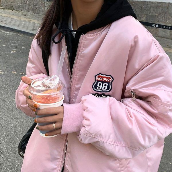 women's jackets winter baseball jacket quilted padded bomber korean fashion harajuku retro preppy casual loose embroidered, Black;brown
women's jackets winter baseball jacket quilted padded bomber korean fashion harajuku retro preppy casual loose embroidered, Black;brown