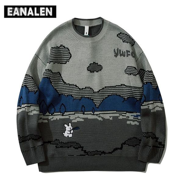 men's sweaters harajuku vintage ugly sweater streetwear pullover men super cute anime knitwear sweating video hip hop grandpa, White;black
men's sweaters harajuku vintage ugly sweater streetwear pullover men super cute anime knitwear sweating video hip hop grandpa, White;black
