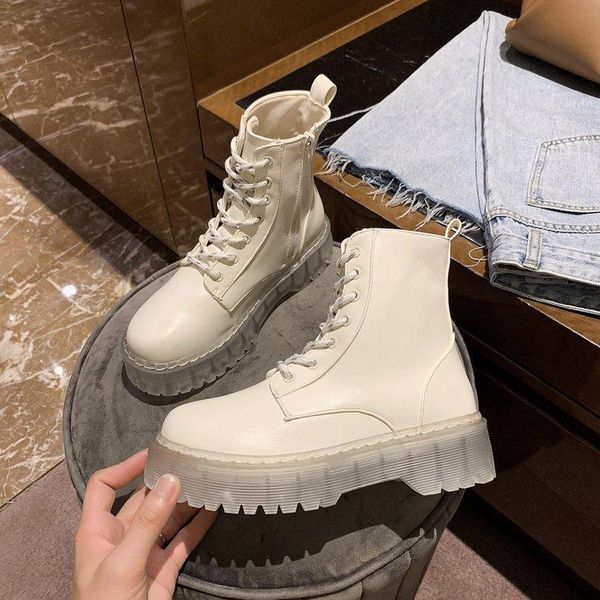 candy boots 2021 korean lace up women's autumn round head jelly bottom, Black
candy boots 2021 korean lace up women's autumn round head jelly bottom, Black