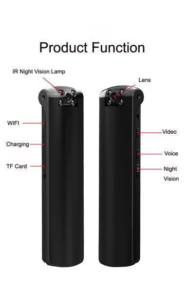 1080p wireless digital pen voice recorder wireless p2p wifi mini camera back clip design real ir night vision 180 degree lens rotation newes
1080p wireless digital pen voice recorder wireless p2p wifi mini camera back clip design real ir night vision 180 degree lens rotation newes