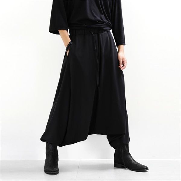 men's casual pants wide-leg trousers, harem pants, loose low-grade suspending crotch, Black
men's casual pants wide-leg trousers, harem pants, loose low-grade suspending crotch, Black