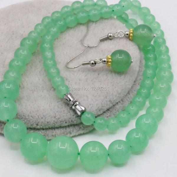 earrings & necklace 6-14mm aventurine tower chain earring sets crystal jewelry 18inch beads party gift ornaments lucky stone, Silver
earrings & necklace 6-14mm aventurine tower chain earring sets crystal jewelry 18inch beads party gift ornaments lucky stone, Silver