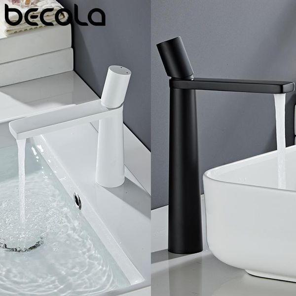 bathroom sink faucets becola brass tall/short basin black/white single handle cold and water mixer tap 2021a148
bathroom sink faucets becola brass tall/short basin black/white single handle cold and water mixer tap 2021a148