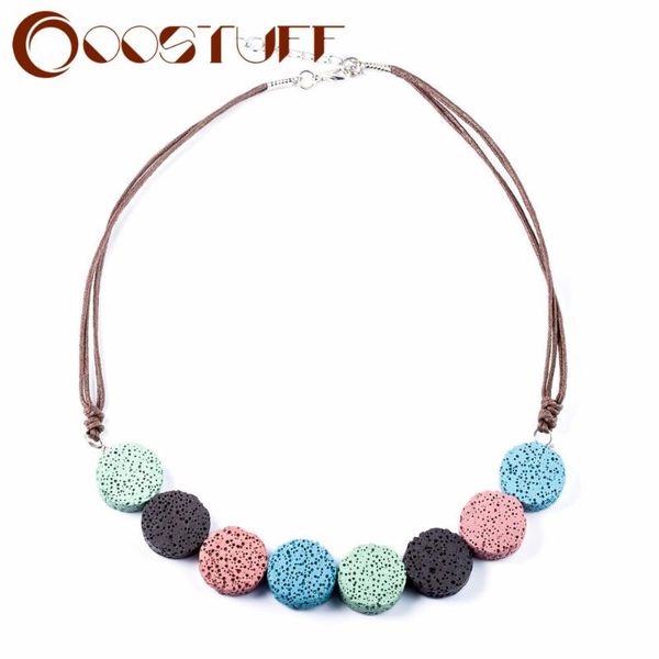 beautiful handmade nature lava stone pendant wax rope long necklaces jewelry for women chokers necklace 45cm, Silver
beautiful handmade nature lava stone pendant wax rope long necklaces jewelry for women chokers necklace 45cm, Silver