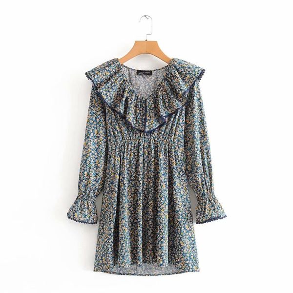 casual dresses 2021 summer women's pastoral style v-neck long-sleeved temperament lotus leaf collar loose lantern sleeve floral a dress, Black;gray
casual dresses 2021 summer women's pastoral style v-neck long-sleeved temperament lotus leaf collar loose lantern sleeve floral a dress, Black;gray