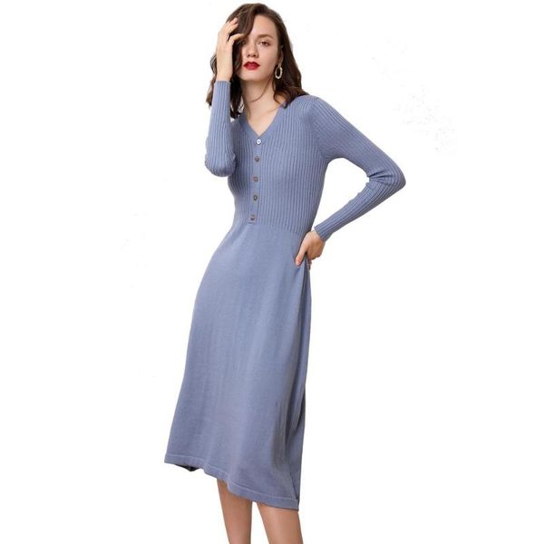 casual dresses autumn winter dress for women button down ribbed elbow long sleeve slim a-line sweater vestidos de festa, Black;gray
casual dresses autumn winter dress for women button down ribbed elbow long sleeve slim a-line sweater vestidos de festa, Black;gray
