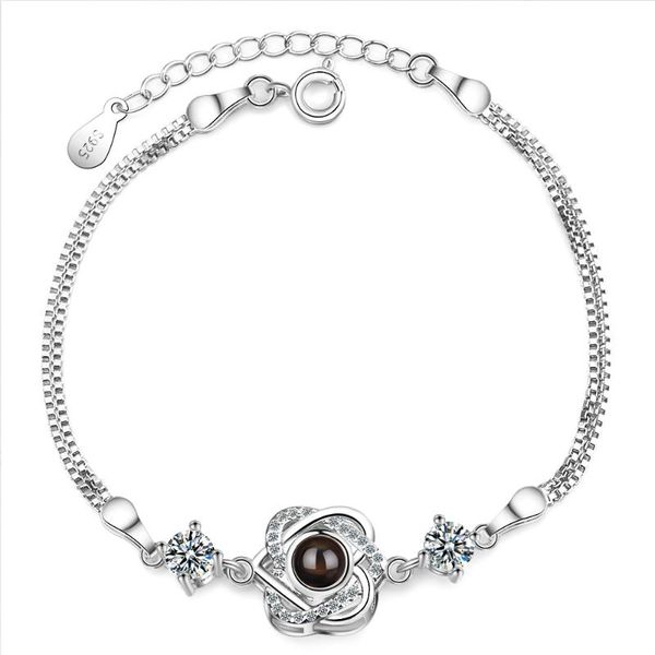 link, chain ihues fashion silver color zircon love heart shaped bracelets for women projection jewelry, Black
link, chain ihues fashion silver color zircon love heart shaped bracelets for women projection jewelry, Black