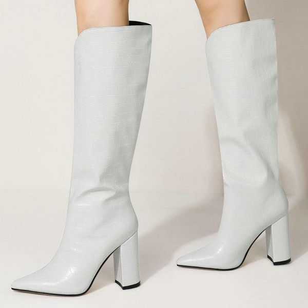 boots black white brown women knee high faux leather brand design chunky women's autumn winter pointed toe woman's
boots black white brown women knee high faux leather brand design chunky women's autumn winter pointed toe woman's