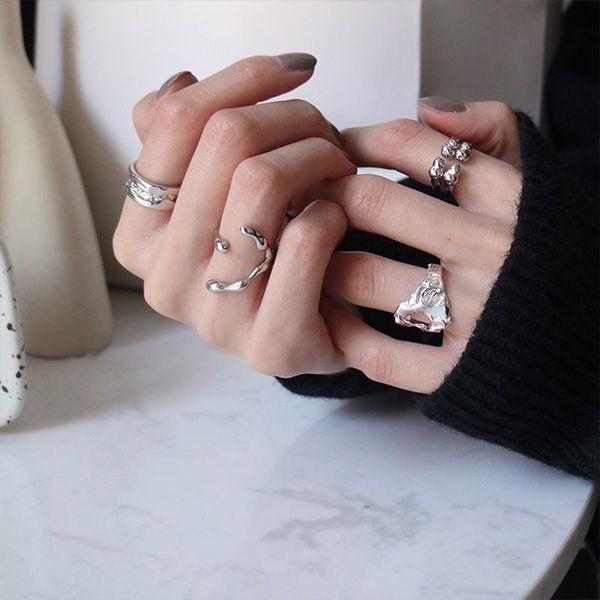 wedding rings aomu 2021 fashion multicolor silver color hollow irregular shape opening metal ring for women punk party jewelry gifts, Slivery;golden
wedding rings aomu 2021 fashion multicolor silver color hollow irregular shape opening metal ring for women punk party jewelry gifts, Slivery;golden