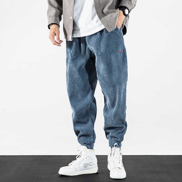 men's jeans autumn ly fashion designer men loose fit casual corduroy cargo pants streetwear hip hop joggers wide leg baggy trouser, Blue
men's jeans autumn ly fashion designer men loose fit casual corduroy cargo pants streetwear hip hop joggers wide leg baggy trouser, Blue