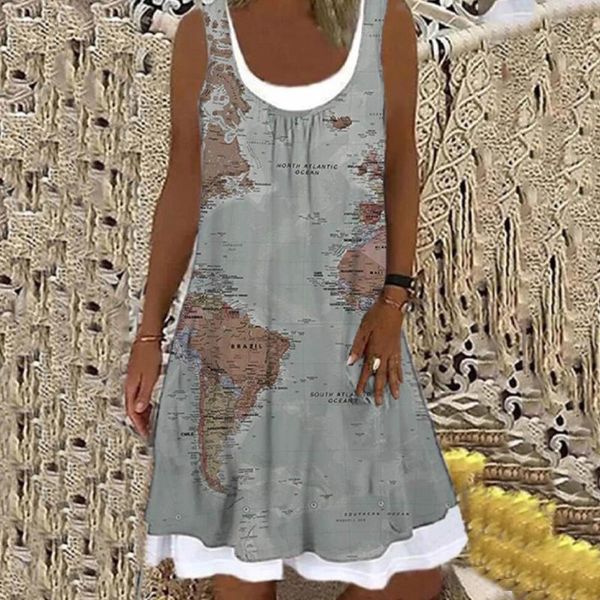 casual dresses summer women u-neck sleeveless mini dress loose plus size ladies vintage style elegant female vestidos, Black;gray
casual dresses summer women u-neck sleeveless mini dress loose plus size ladies vintage style elegant female vestidos, Black;gray