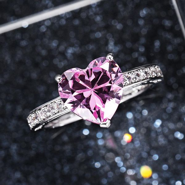 wedding rings caoshi romantic pink heart shape cz women ring exquisite sliver color bridal engagement cute love accessories gift, Slivery;golden
wedding rings caoshi romantic pink heart shape cz women ring exquisite sliver color bridal engagement cute love accessories gift, Slivery;golden
