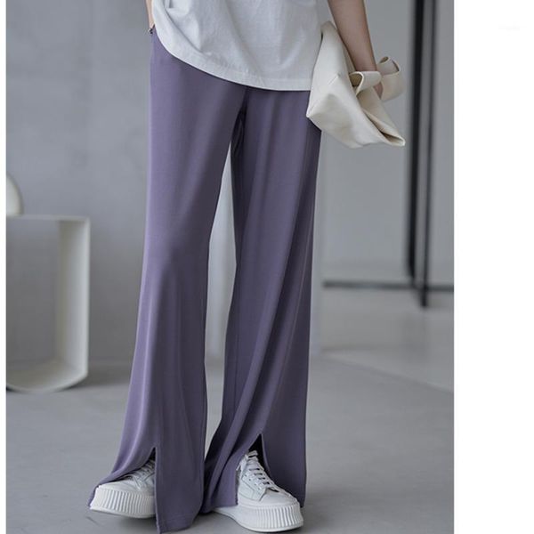 women's pants & capris 2021 summer high waist feeling forked wide leg casual loose straight tube silky and mopping suit, Black;white
women's pants & capris 2021 summer high waist feeling forked wide leg casual loose straight tube silky and mopping suit, Black;white