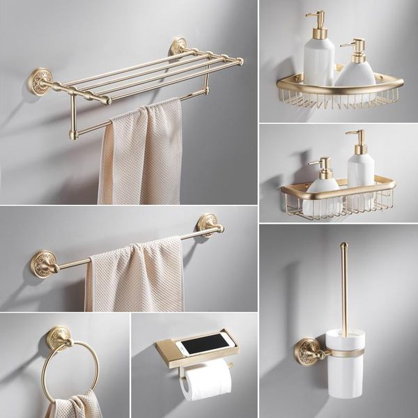 bathroom accessories set brushed gold brass paper holder towel bar rack toilet brush corner shelf bath hardwre accessory
bathroom accessories set brushed gold brass paper holder towel bar rack toilet brush corner shelf bath hardwre accessory