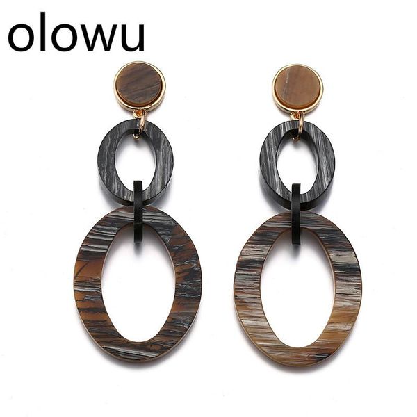 olowu personality bohemian long circle dangle earrings 2021 brincos oorbellen acrylic resin boho oval geometry big drop earring & chandelier, Silver
olowu personality bohemian long circle dangle earrings 2021 brincos oorbellen acrylic resin boho oval geometry big drop earring & chandelier, Silver