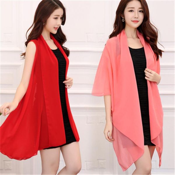 women's blouses & shirts 2021 summer style women long chiffon kimono cardigan blusa feminina casual beach scarf femininas pz1526, White
women's blouses & shirts 2021 summer style women long chiffon kimono cardigan blusa feminina casual beach scarf femininas pz1526, White