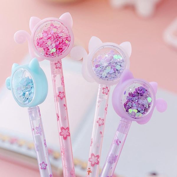 gel pens transparent cat sequins pen 0.5mm stationery student cute signature school office supplies writing tools
gel pens transparent cat sequins pen 0.5mm stationery student cute signature school office supplies writing tools