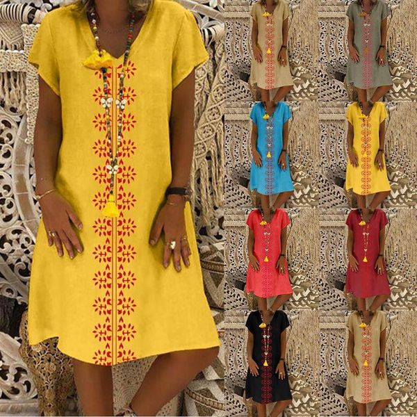 casual dresses tmale women boho loose dress plus size female summer style cotton big ladies sundress, Black;gray
casual dresses tmale women boho loose dress plus size female summer style cotton big ladies sundress, Black;gray