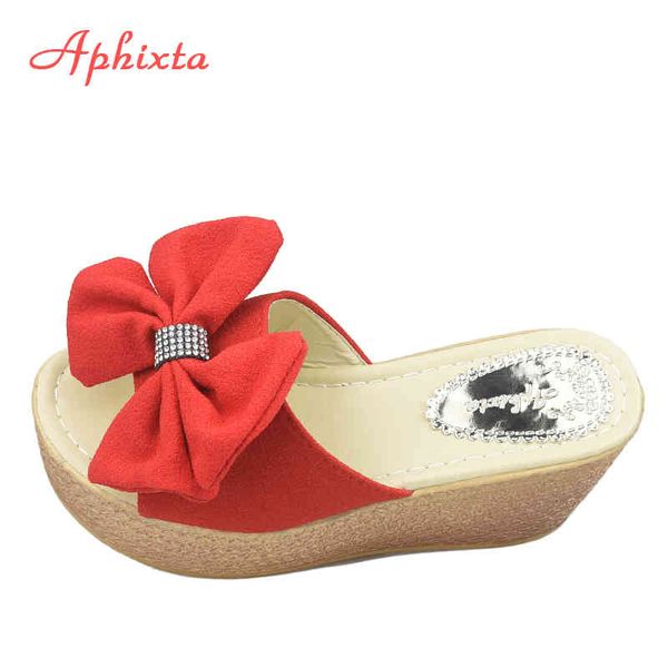 aphixta 9cm heels summer beach platform women wedge slippers appliques butterfly-knot female sandals clog shoes slides women k731, Black
aphixta 9cm heels summer beach platform women wedge slippers appliques butterfly-knot female sandals clog shoes slides women k731, Black