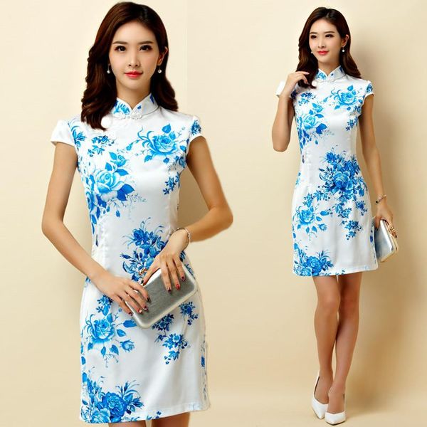 3xl plus size chinese traditional women blue rose flower satin cheongsam qipao short party female big midi dress vestidos ethnic clothing, Red
3xl plus size chinese traditional women blue rose flower satin cheongsam qipao short party female big midi dress vestidos ethnic clothing, Red