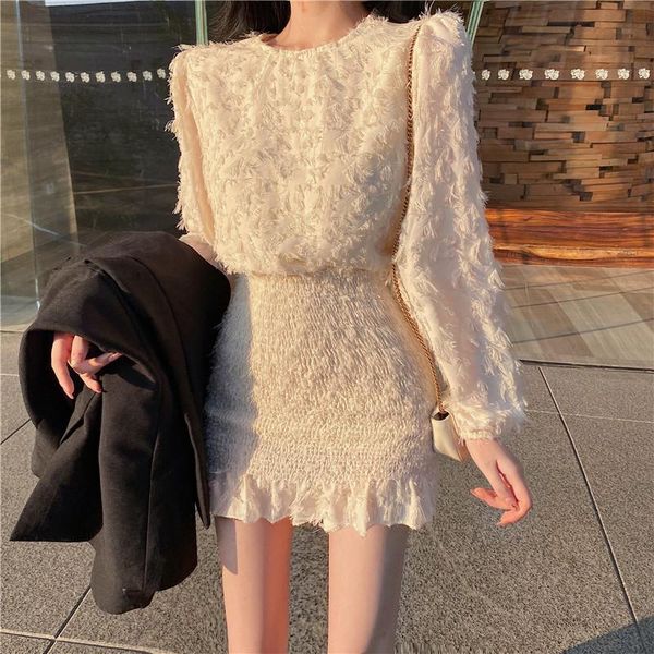 casual dresses 2021 spring autumn bodycon mini dress super fairy feather tasseled high waist folds slim long sleeve chic, Black;gray
casual dresses 2021 spring autumn bodycon mini dress super fairy feather tasseled high waist folds slim long sleeve chic, Black;gray