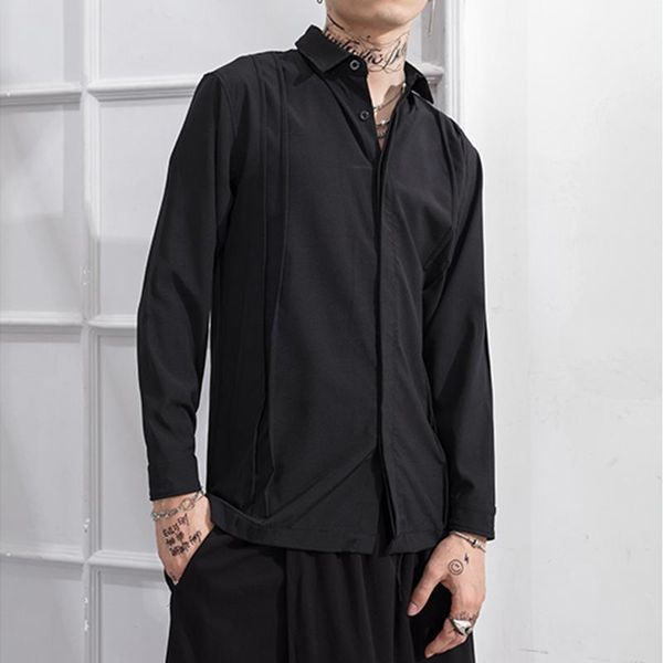 men's slim shirt korean version simple casual versatile solid color shirts, White;black
men's slim shirt korean version simple casual versatile solid color shirts, White;black