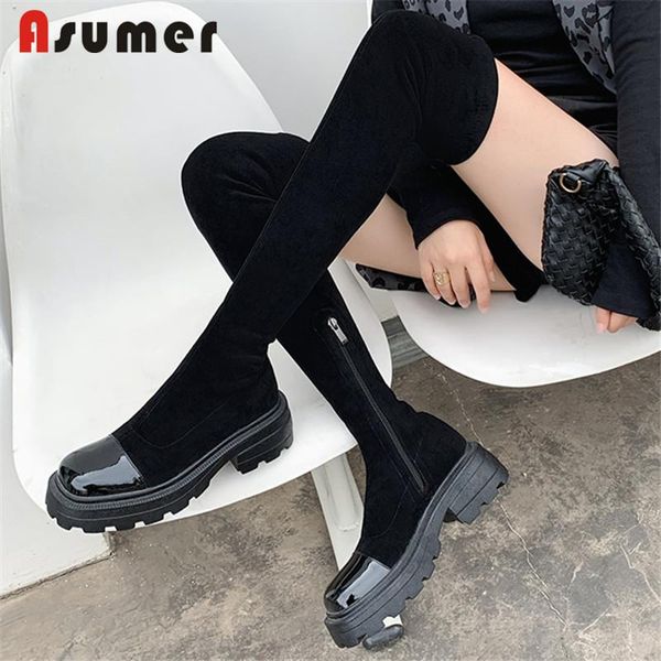 boots asumer 2022 big size 41 suede leather slim stretch women fashion shoes zip autumn winter over the knee black
boots asumer 2022 big size 41 suede leather slim stretch women fashion shoes zip autumn winter over the knee black