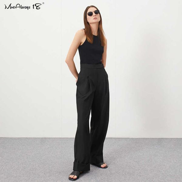 mnealways 18 spring summer black ladies office trouser high waist pants pockets female pleated wide leg solid 211007, Black;white
mnealways 18 spring summer black ladies office trouser high waist pants pockets female pleated wide leg solid 211007, Black;white
