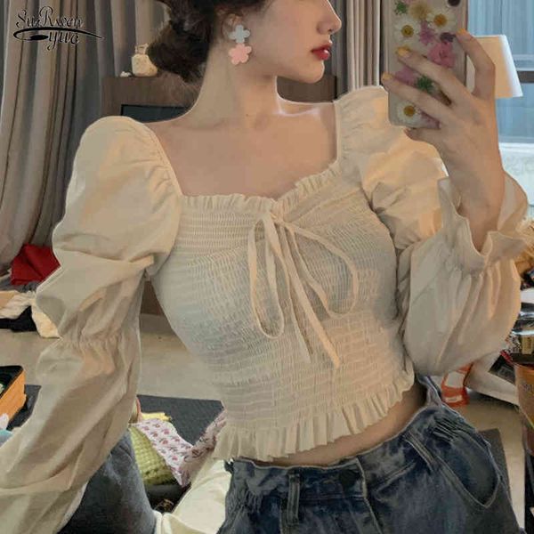 autumn women blouses shoulder strapless square collar shirts solid full sleeve slim waist female blusas 10161 210427, White
autumn women blouses shoulder strapless square collar shirts solid full sleeve slim waist female blusas 10161 210427, White