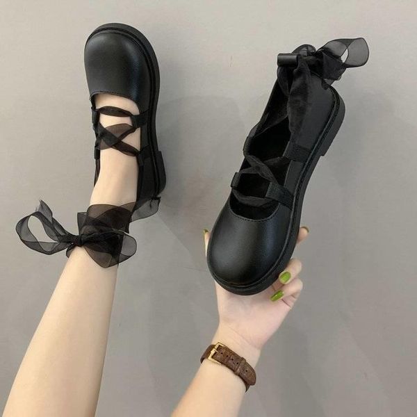 dress shoes women leather girl 2021 fashion chaussure femme zapatos mujer, Black