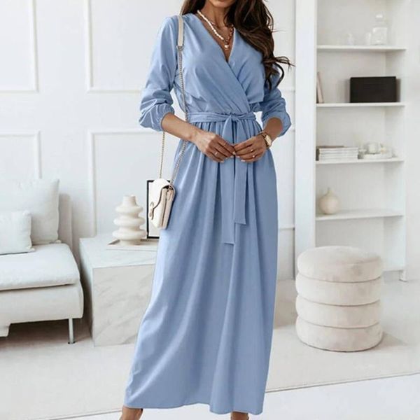 casual dresses 2021 dress women autumn and winter elegant urban lace up long fashion v-neck sleeve solid color party loose, Black;gray
casual dresses 2021 dress women autumn and winter elegant urban lace up long fashion v-neck sleeve solid color party loose, Black;gray