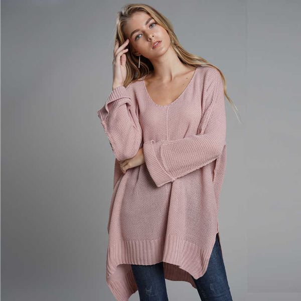 sweater female autumn and winter loose large size solid color sweater hipster 210527, White;black
sweater female autumn and winter loose large size solid color sweater hipster 210527, White;black