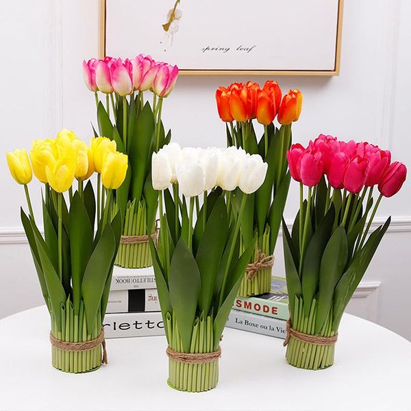 decorative flowers & wreaths 12pcs/bunch real touch soft silicone artificial tulips flower for home wedding decoration fake bridal hand flor
decorative flowers & wreaths 12pcs/bunch real touch soft silicone artificial tulips flower for home wedding decoration fake bridal hand flor