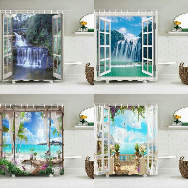 shower curtains scenery outside the window 3d print waterproof curtain with 12 hooks polyester fabric home bathroom 180x180cm
shower curtains scenery outside the window 3d print waterproof curtain with 12 hooks polyester fabric home bathroom 180x180cm