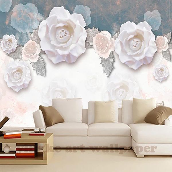 wallpapers custom po mural wallpaper modern 3d stereo vintage fashion white rose flowers interior background wall decorative painting
wallpapers custom po mural wallpaper modern 3d stereo vintage fashion white rose flowers interior background wall decorative painting