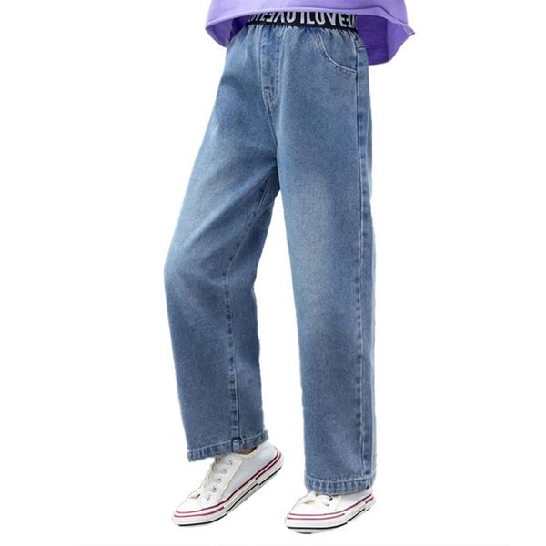 jeans fashion youth girls wide legs long trousers flared elastic high-waisted pants casual baggy streetwear, Blue
jeans fashion youth girls wide legs long trousers flared elastic high-waisted pants casual baggy streetwear, Blue